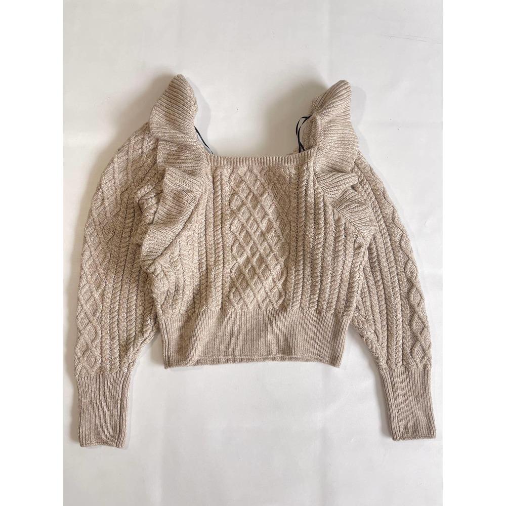 NWT H&M Bloggers Favorite Flounce Ruffle Sweater - Picture 7 of 7